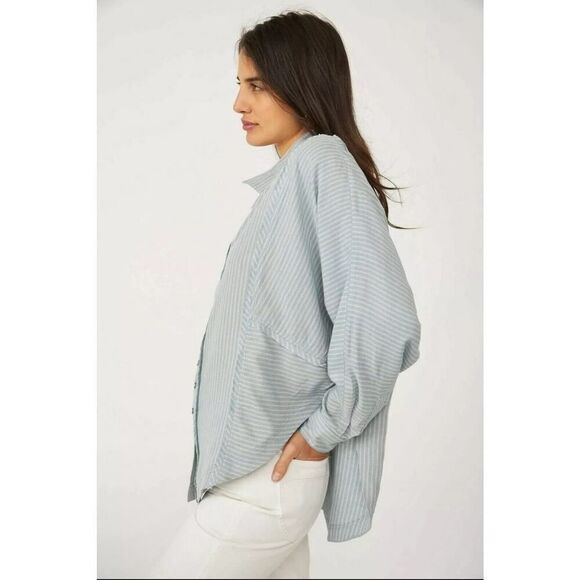 Free People We The Free One & Only Stripe Dolman Top Size Small - Picture 2 of 8